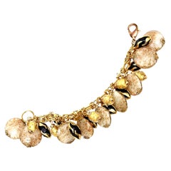 Assunta Giovanno Pulsera con colgante de cristal de Murano y resina Italian Vintage
