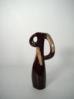Assymetrical Ceramic Amphora Vase, Art Nouveau, 1900s