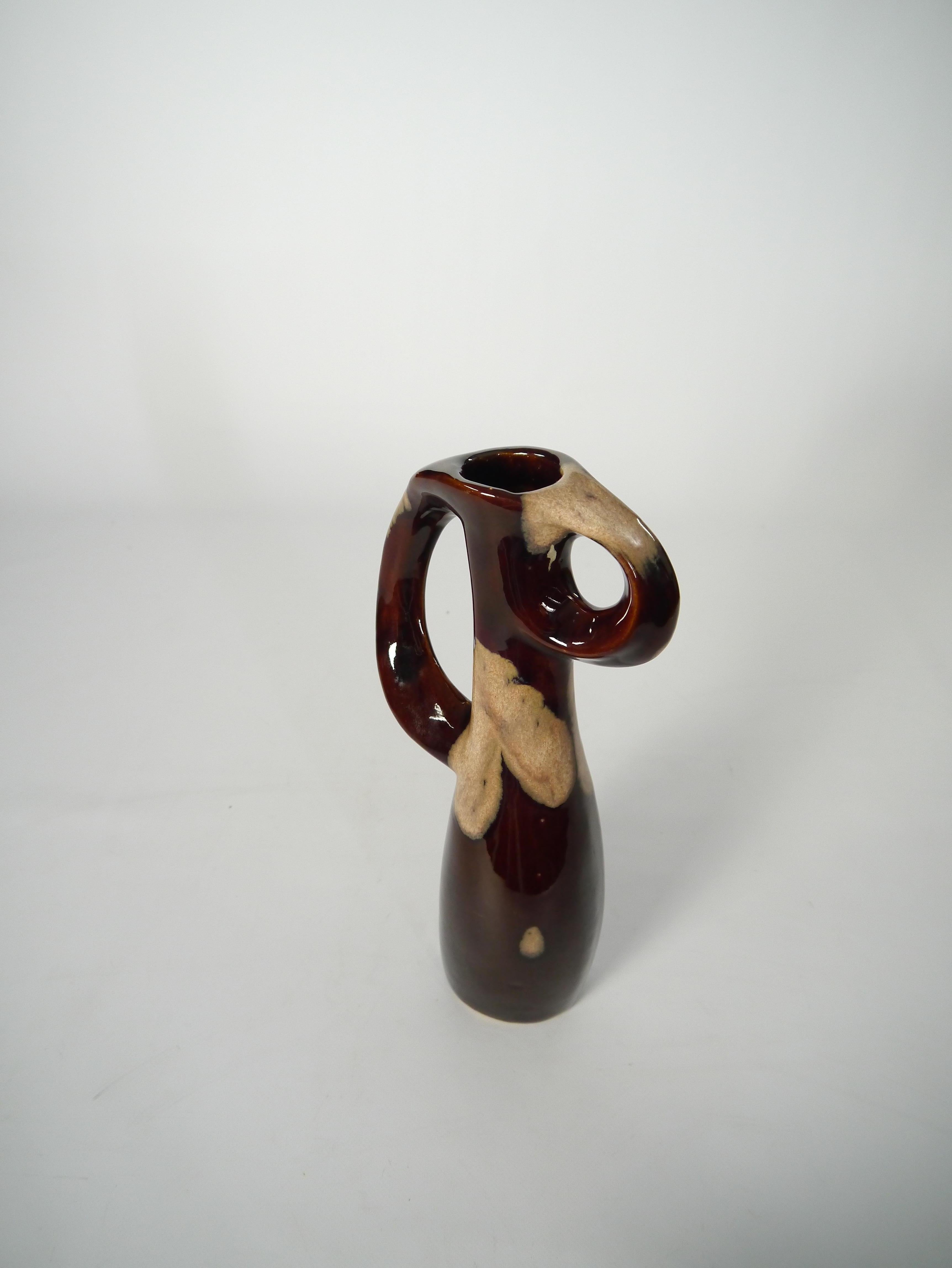 XX secolo Vaso ad anfora assimetrico in ceramica, Art Nouveau, 1900 in vendita