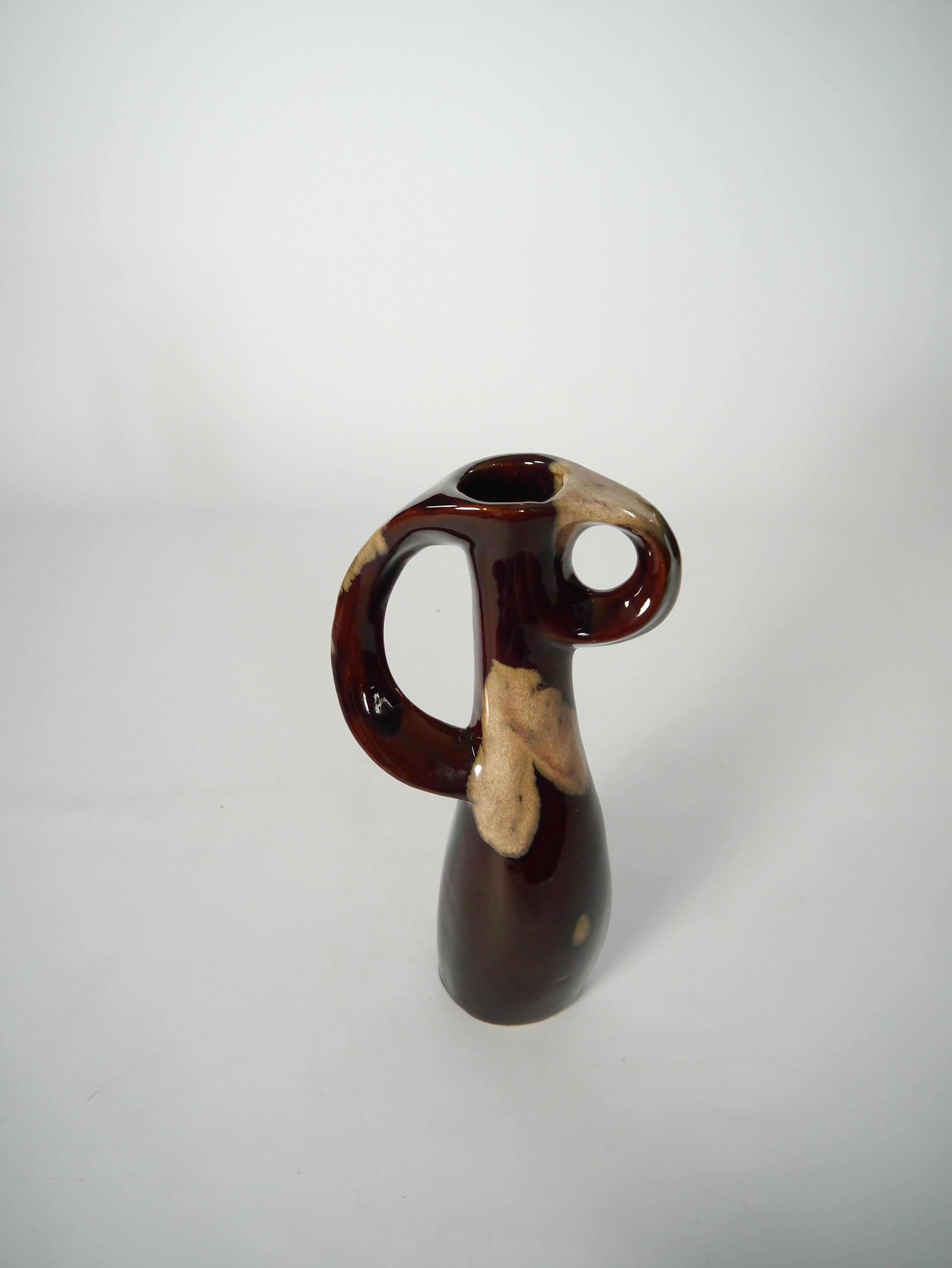 Ceramica Vaso ad anfora assimetrico in ceramica, Art Nouveau, 1900 in vendita