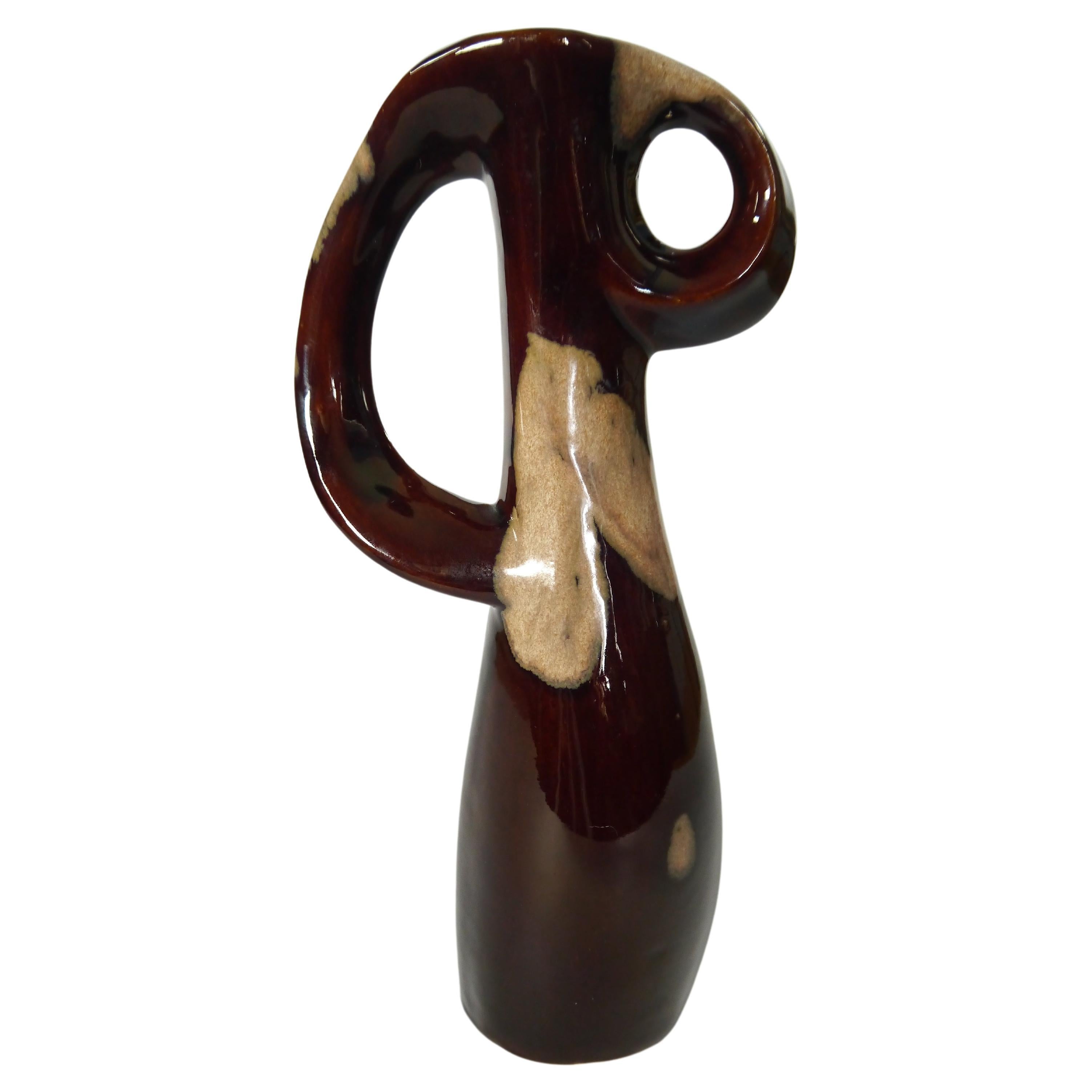 Vase amphore asymétrique en céramique, Art nouveau, années 1900