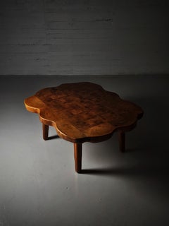 Assymetrical coffee table by Stig Sandkvist, Sweden, 1960s