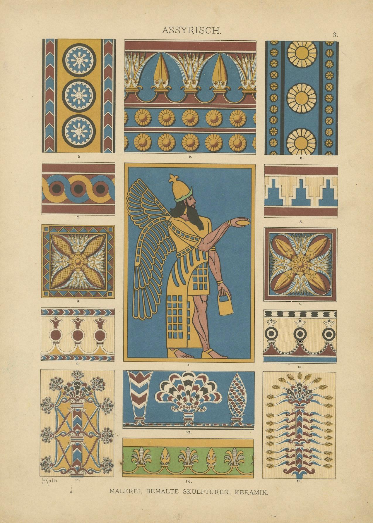 Carta Arte e ornamenti assiri nel contesto storico, 1887 in vendita