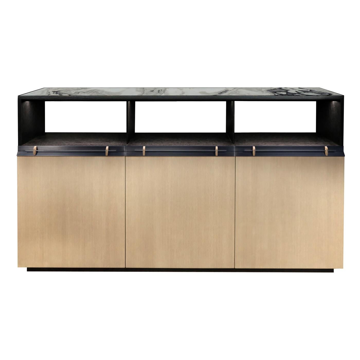 Asta Beige Sideboard with Marble Top For Sale
