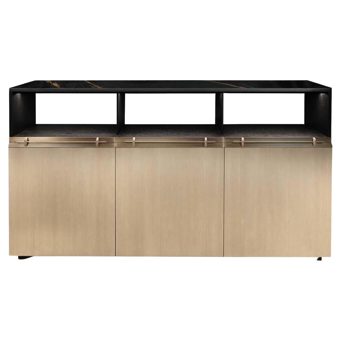 Asta Cabinet with Black Guinea Marble Top