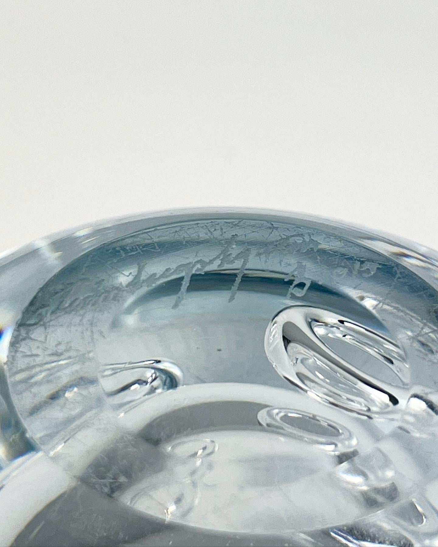 Asta Strömberg Bubble Crystal Ball Vase Strömbergshyttan Sweden, 1960s 3