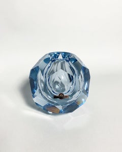 Asta Strömberg Crystal Diamond Vase Strömbergshyttan Sweden 1970s