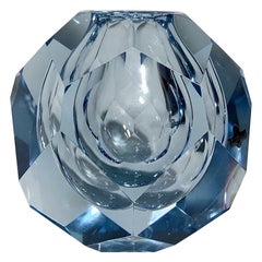Asta Strömberg Vase à diamants en cristal Strömbergshyttan Suède années 1970