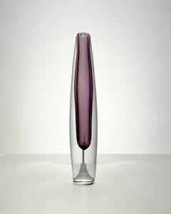 Asta Strömberg Vase Strömbergshyttan Sputnik Crystal Glass Sommerso Sweden 1950s