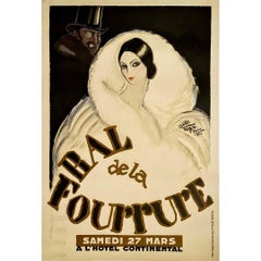 Bal de la fourrure - Original Poster - Art Deco - Fashion - Paris 1926