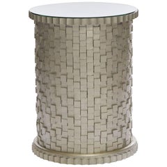 Astaire Accent Table II in Antique Silver Leaf by Innova Luxuxy Group