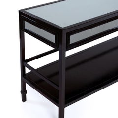 Astaire Console in Mink Metal and Tempered Glass by Innova Luxuxy Group