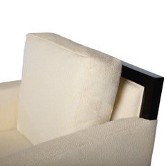 Astaire Lounge Chair I in Cream and Lacquered Ebony by Innova Luxuxy Group