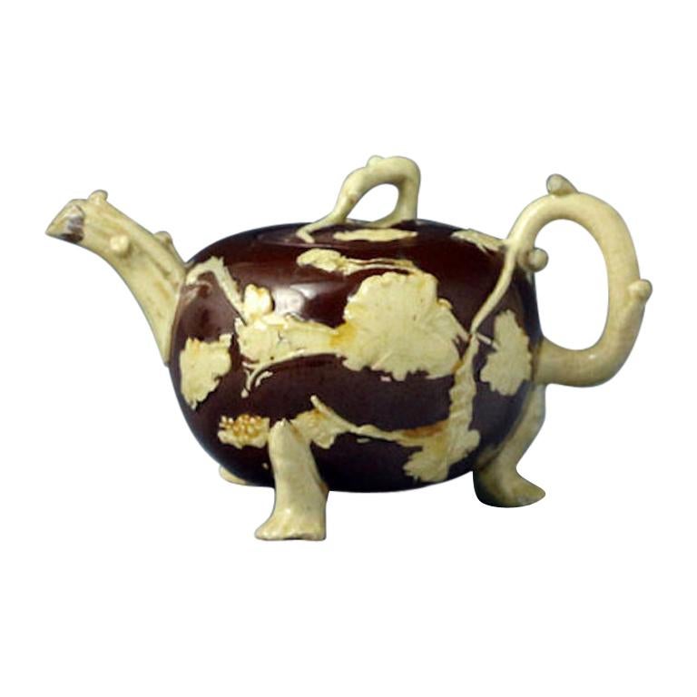 Astbury Type Early Staffordshire Pottery Teapot Mid-18th Century English For Sale