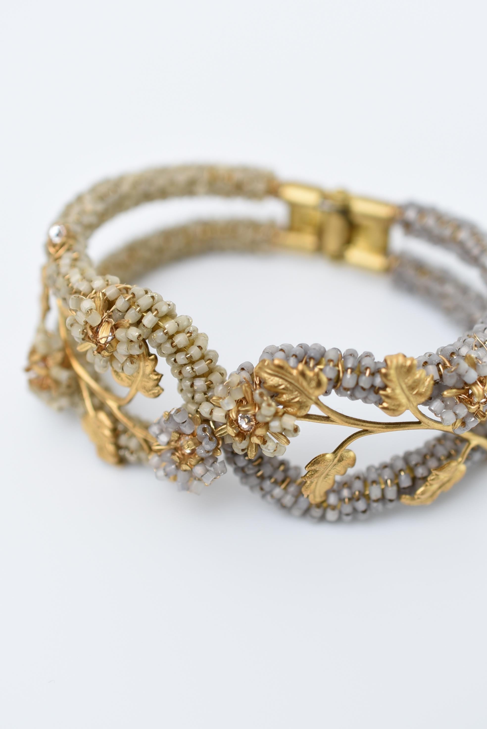 aster bangle / vintage jewelry , vintage beads, vintage bangle, brecelet In New Condition For Sale In Sammu shi, JP