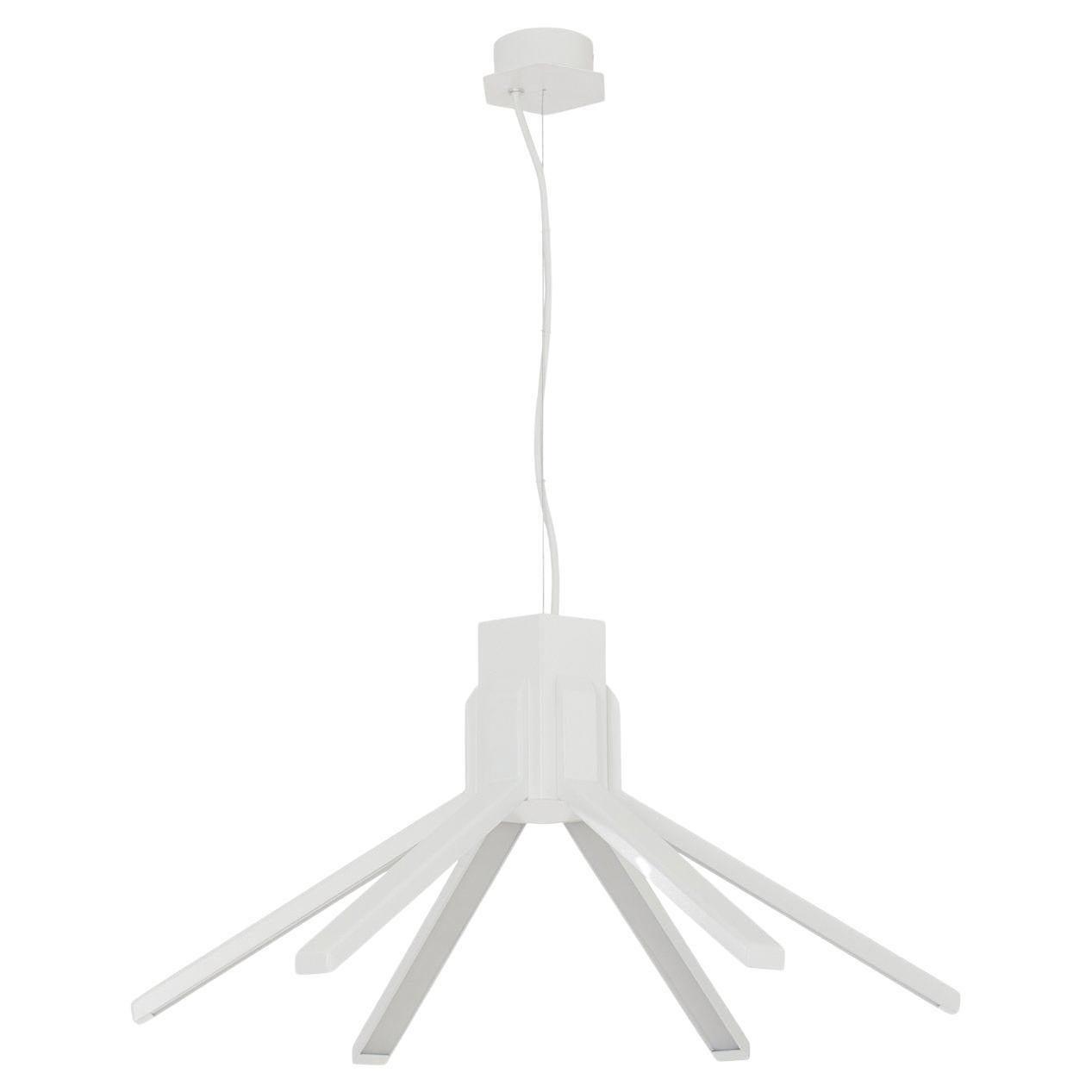 Grande lampe à suspension blanche Aster de Roberto Favaretto en vente