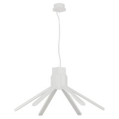 Grande lampe à suspension blanche Aster de Roberto Favaretto