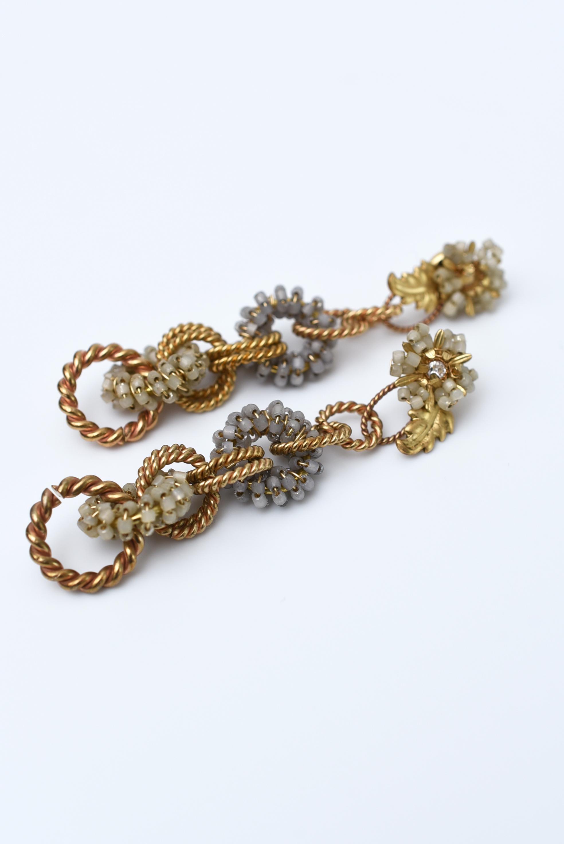 material:swarovski,vintage parts,glass beads,brass,vintage parts 1960S
size:length 7cm