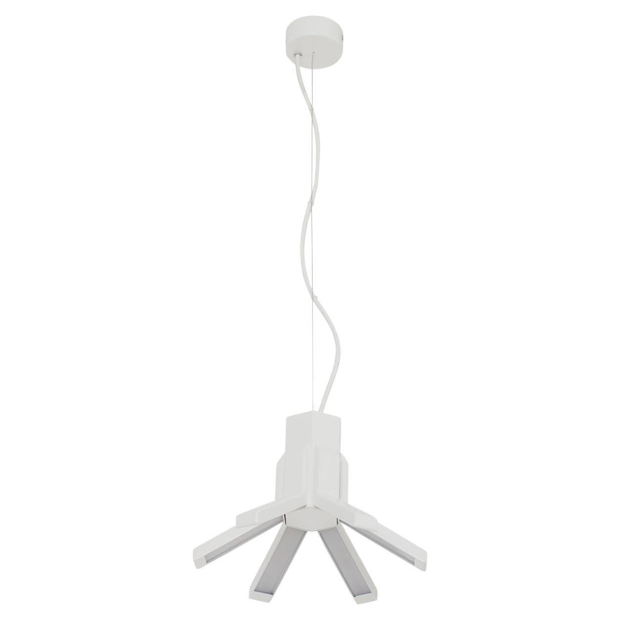 Aster Medium White Pendant Lamp by Roberto Favaretto For Sale