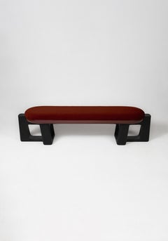 Asthila Bench in Solid Ash Wood with Lacquer by Pendhapa