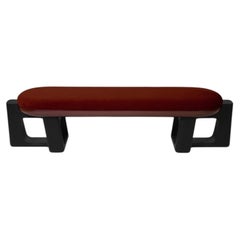 Asthila Bench in Solid Ash Wood with Lacquer by Pendhapa