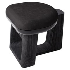 Asthila Stool in Solid Ash Wood with Lacquer by Pendhapa