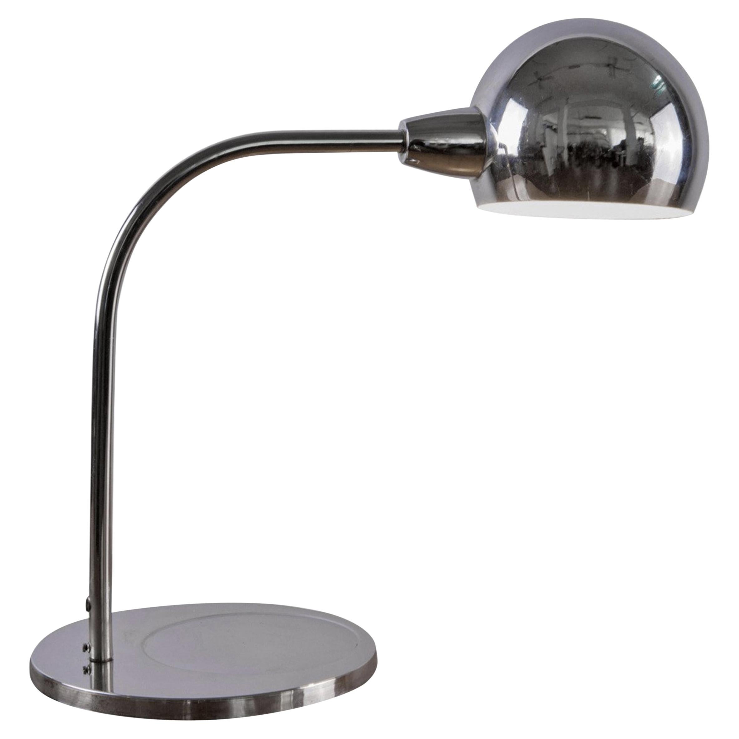 Asti "Venticinque" Chromed Brass Italian Table Lamp for Candle Fontana Arte 1960