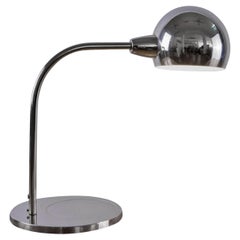 Asti lampe de bureau italienne Venticinque en laiton chromé pour bougie Fontana Arte 1960