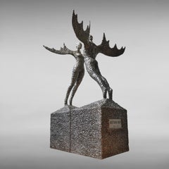«Union», escultura figurativa surrealista, acero y metal, 2026