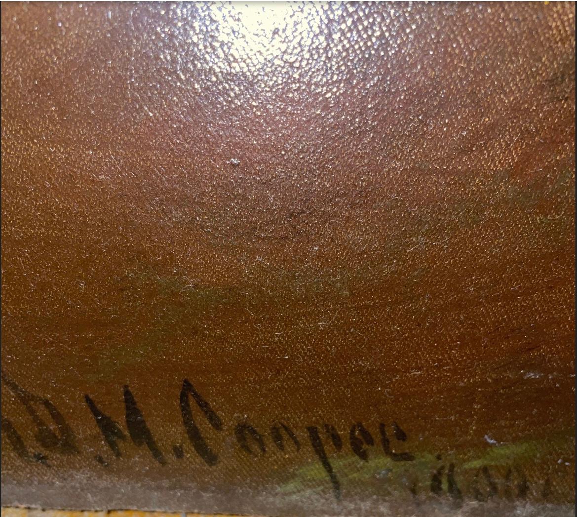 This is an A.D.M Cooper original oil painting on canvas large . In good condition Unframed . Measures 50x30.