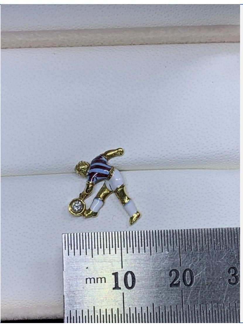 Aston Villa Football Club Pin Badge Diamant in 18 Karat Gelbgold 1
