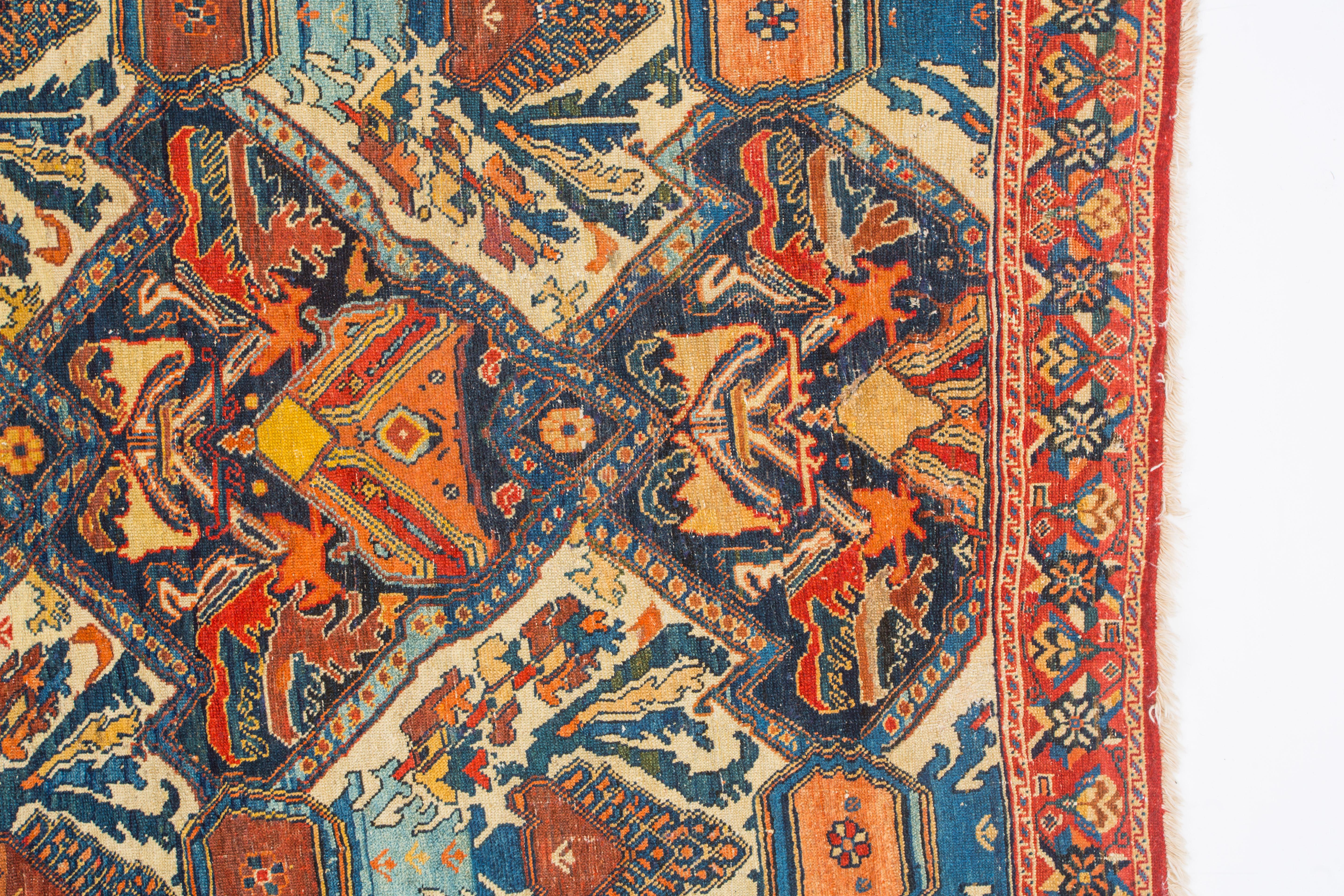 Woven Astonishing 19th Century Rare Afshar Tribal rug  featured in famous book  For Sale