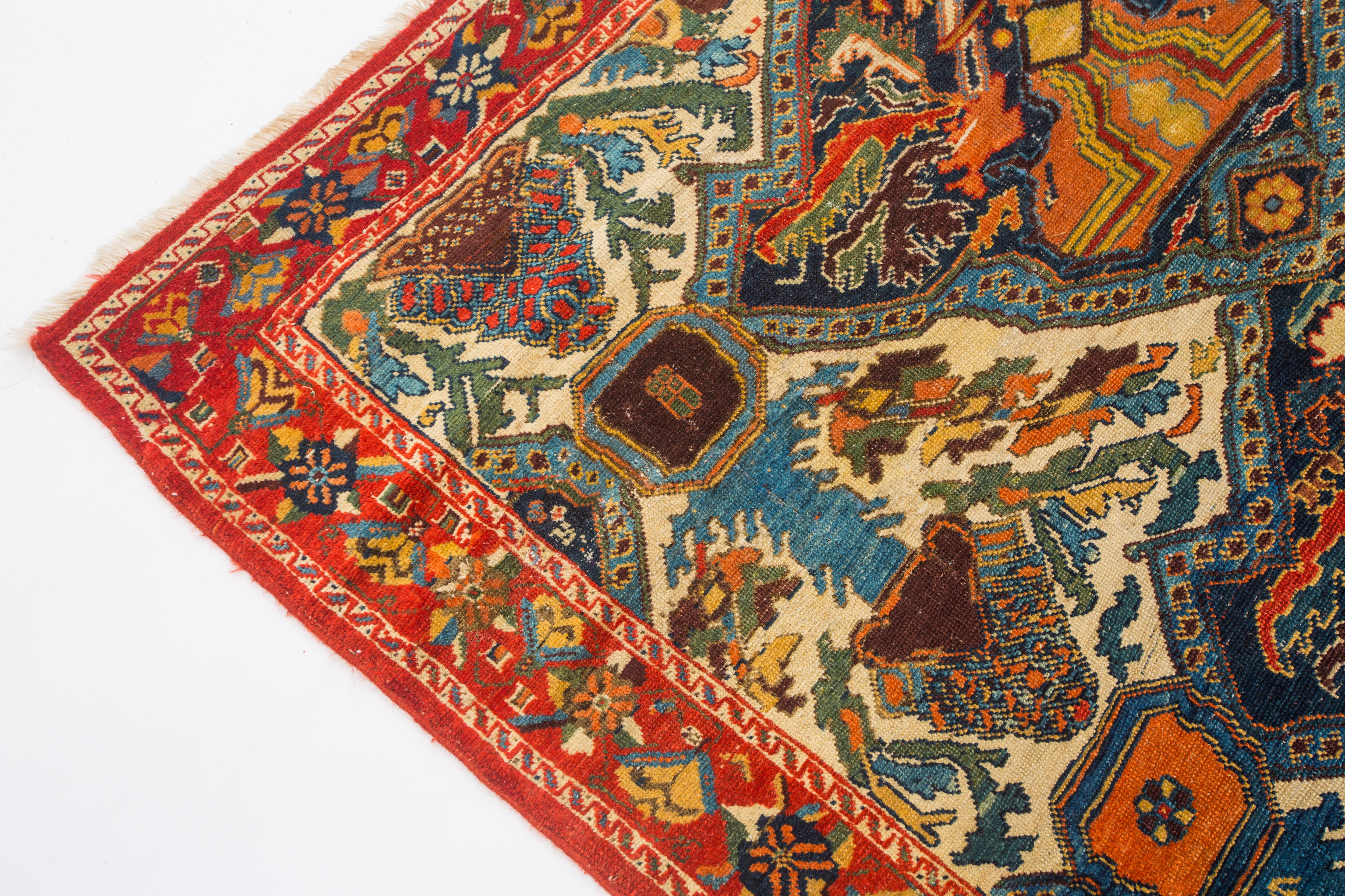 Astonishing 19th Century Rare Afshar Tribal rug  featured in famous book  In Good Condition For Sale In WYNNUM, QLD