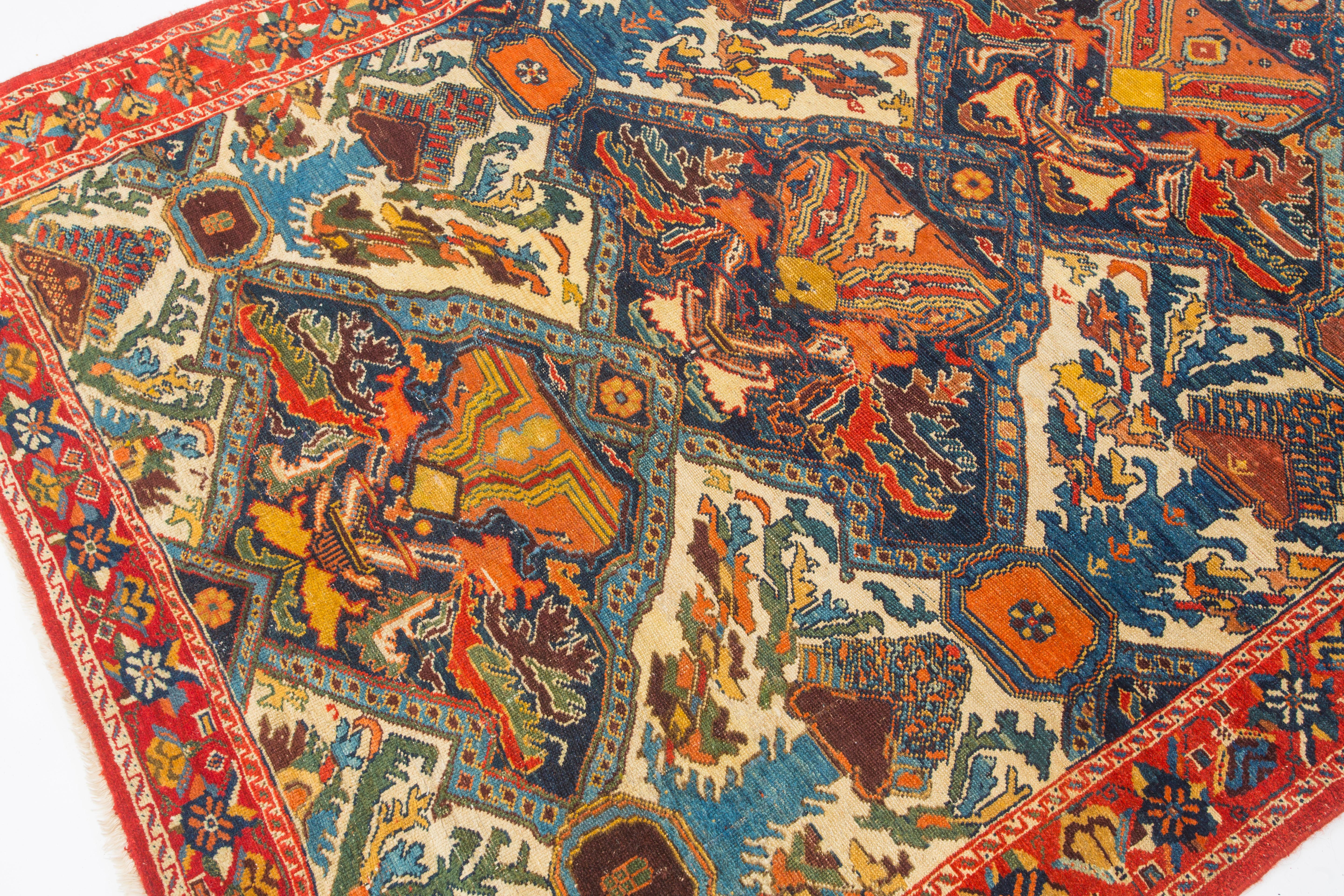 Astonishing 19th Century Rare Afshar Tribal rug  featured in famous book For Sale 1