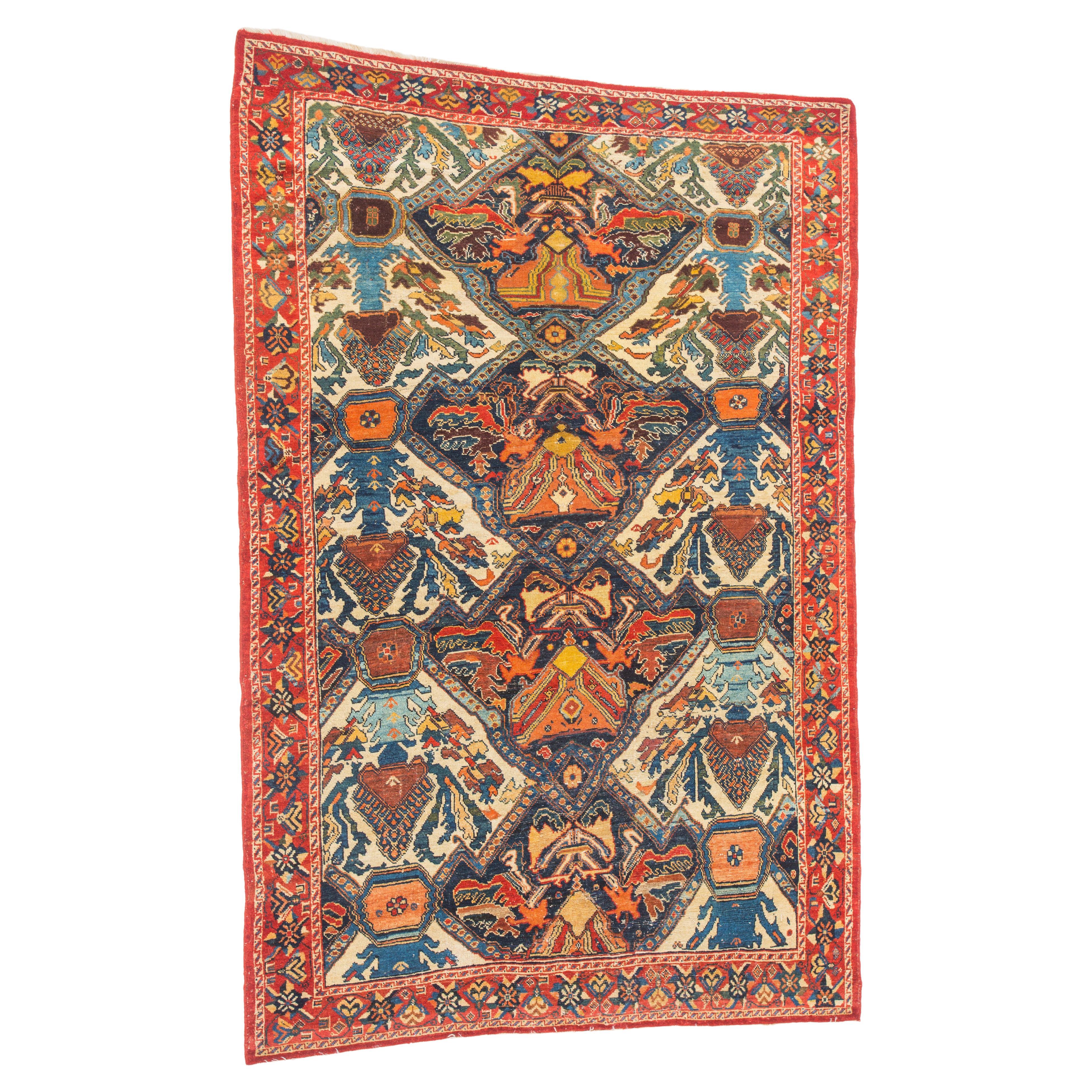 Astonishing 19th Century Rare Afshar Tribal rug  featured in famous book  For Sale
