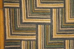 Astonishing 3Dimensional Stairs Pattern Contemporary American Hooked Rug