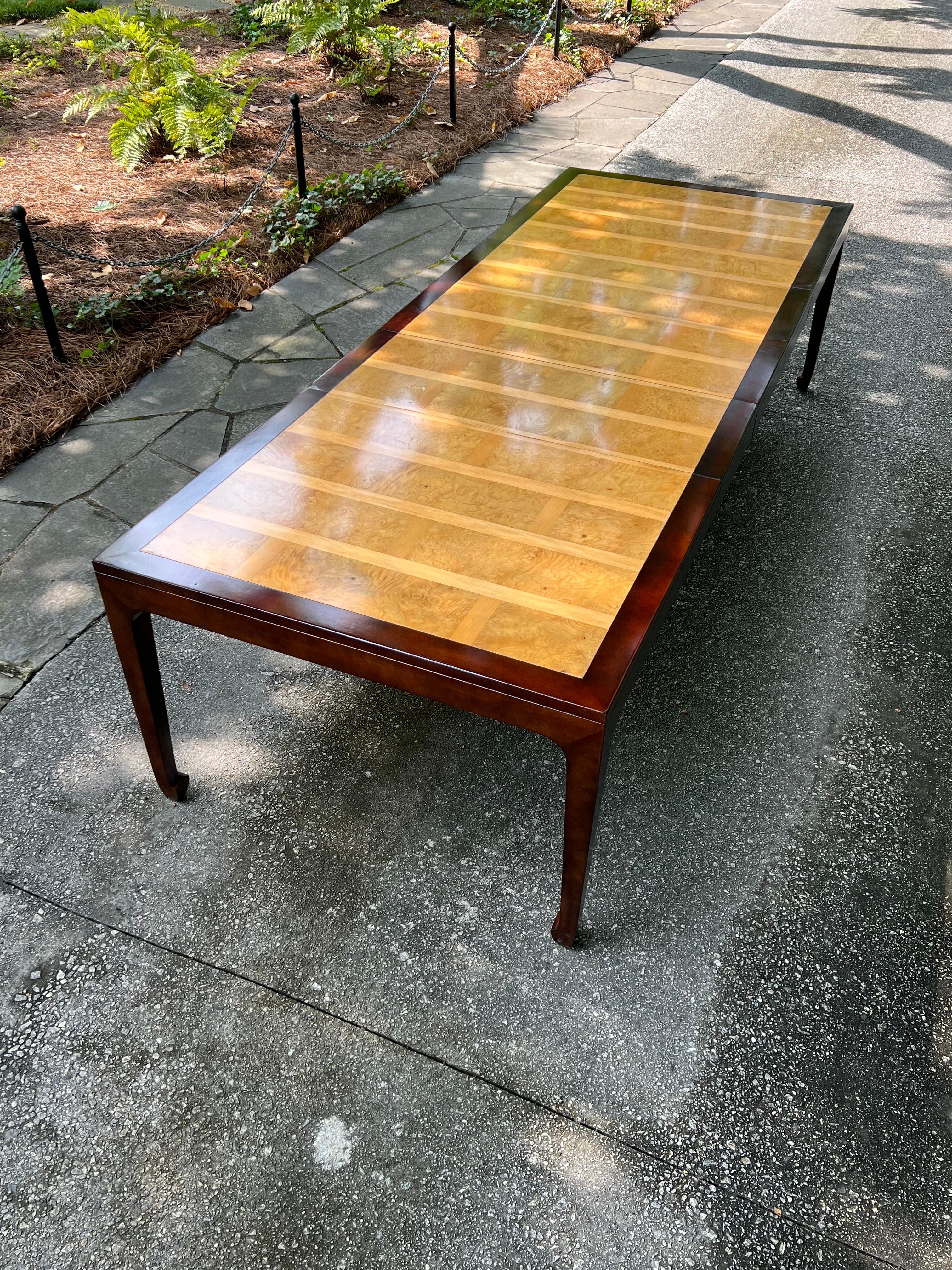 This magnificent table is shipped as professionally photographed and described in the listing narrative: Meticulously professionally restored and installation ready. This rare boutique example is unique on the World market.

An indelible heavy-duty