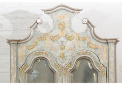 Fine Paint Decorated Baroque Style Armoire Secretary/ Desk