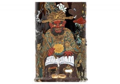 Extrordinary Pair of Japanese Jars with Mythological Scenes as Table Lamps