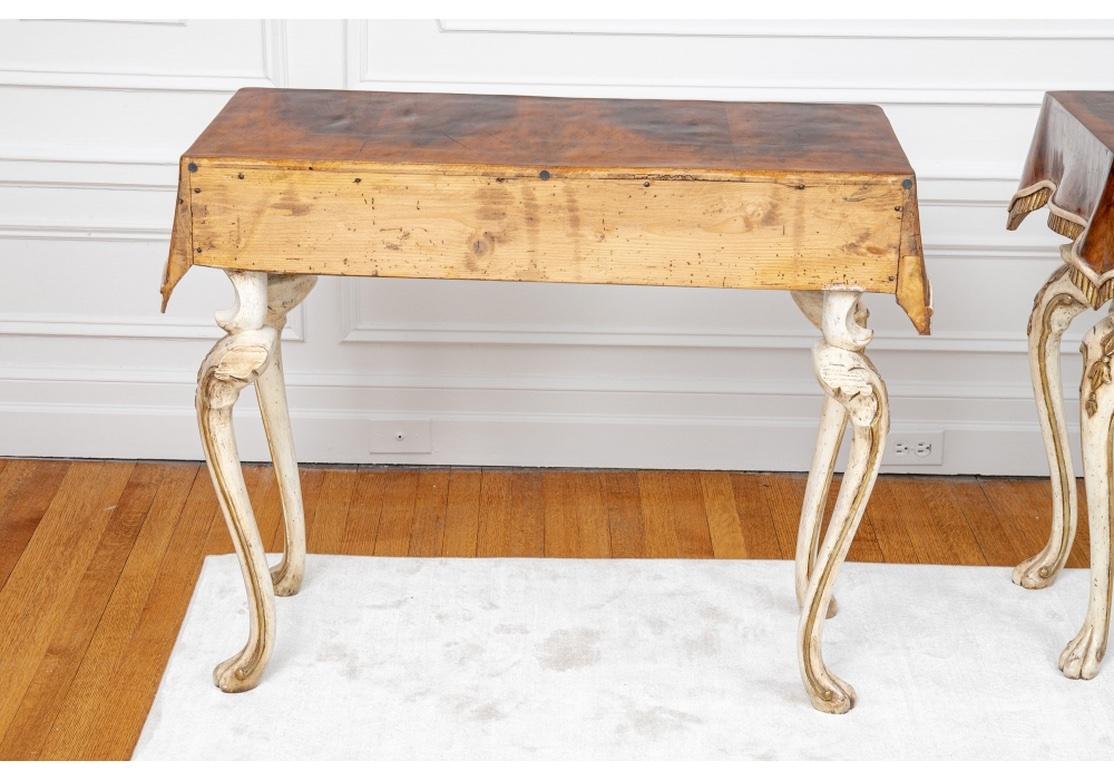 Astonishing Pair of Julia Gray Venetian Console Tables For Sale 3