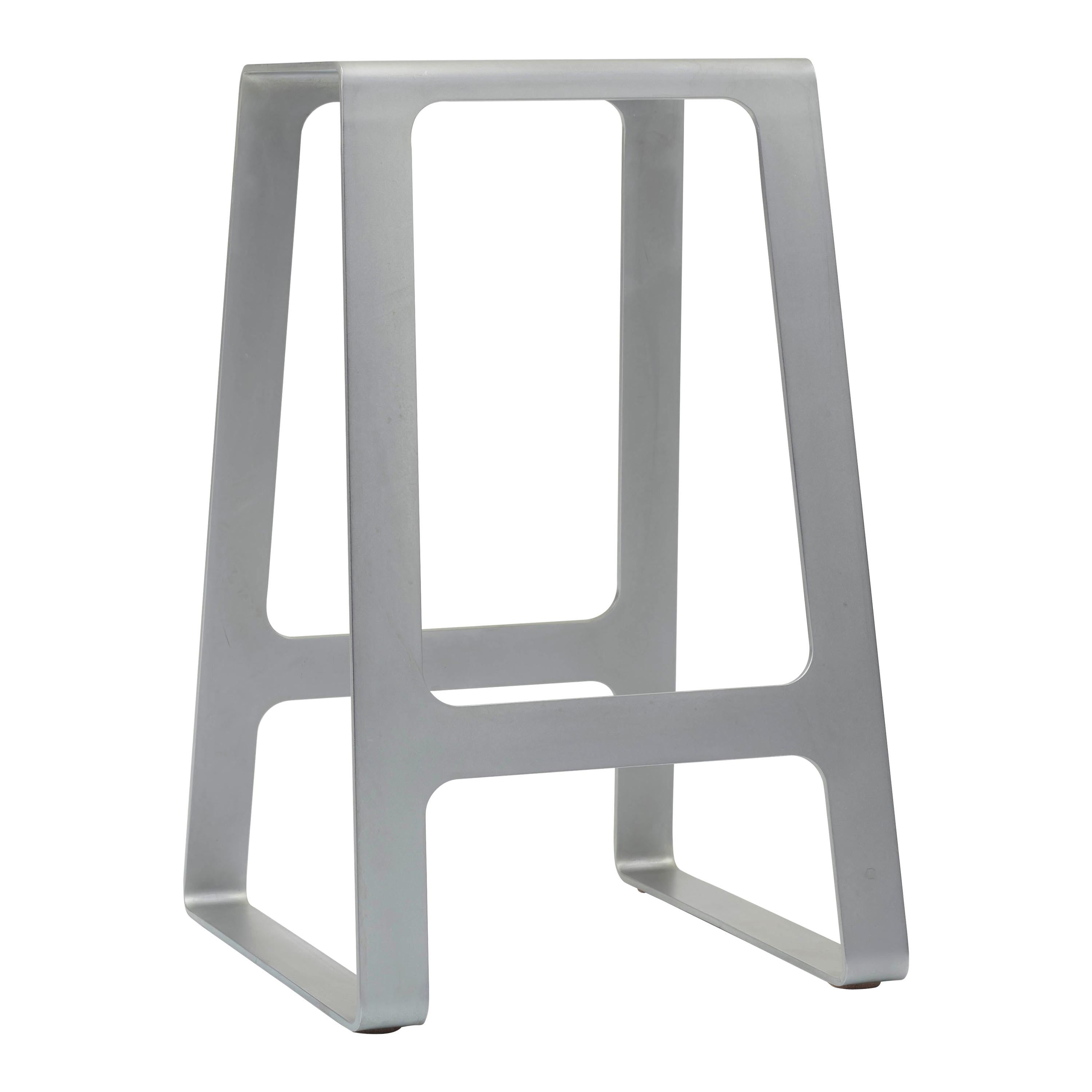 A_Stool in Zinc-Plated Steel Counter Height Stool by Jonathan Nesci