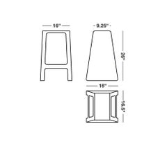 A_Stool Powder Coated Aluminum Counter Height in Signal White by Jonathan Nesci