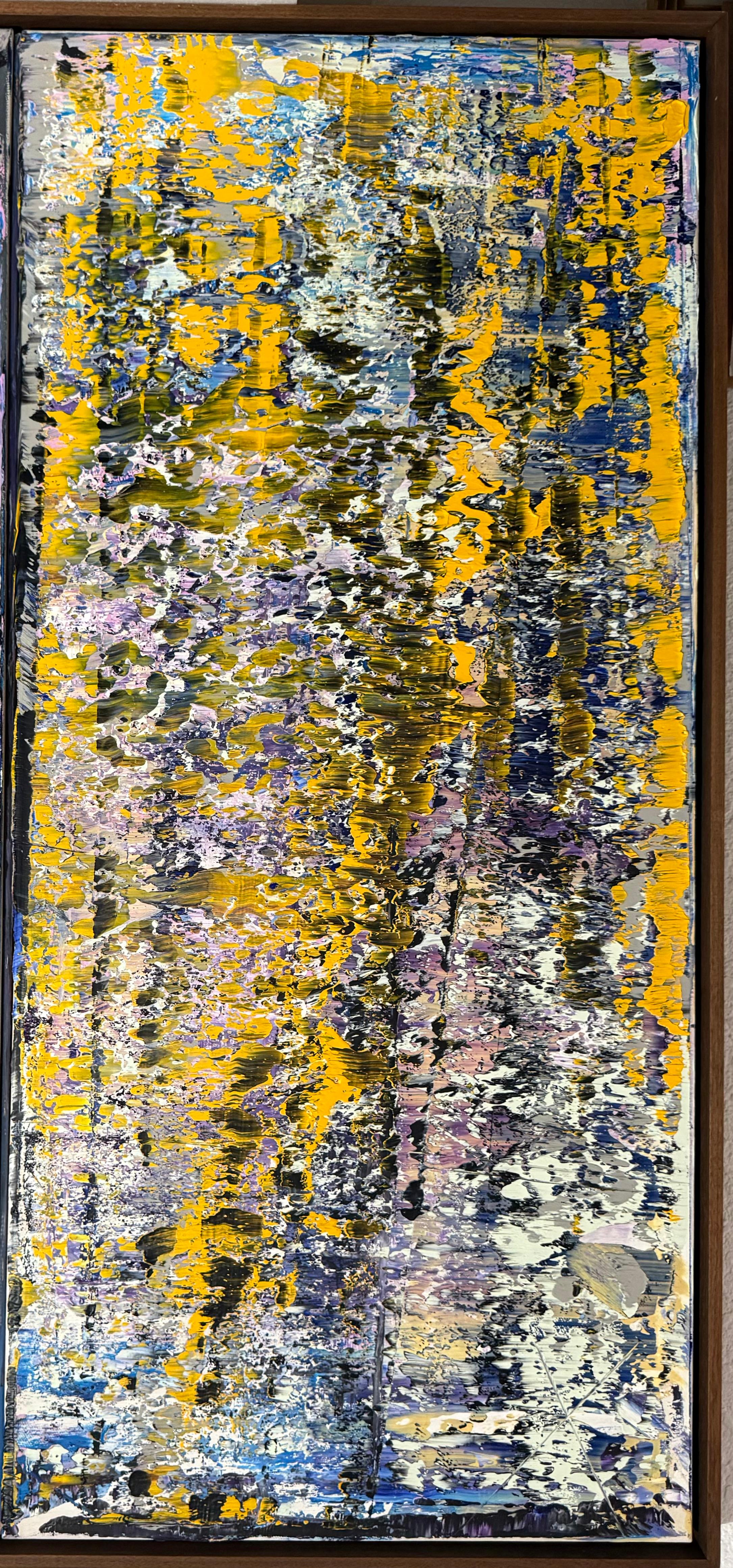 Grand diptyque latino-américain Peinture à l'huile moderniste abstraite Astor Milan Salcedo en vente 13