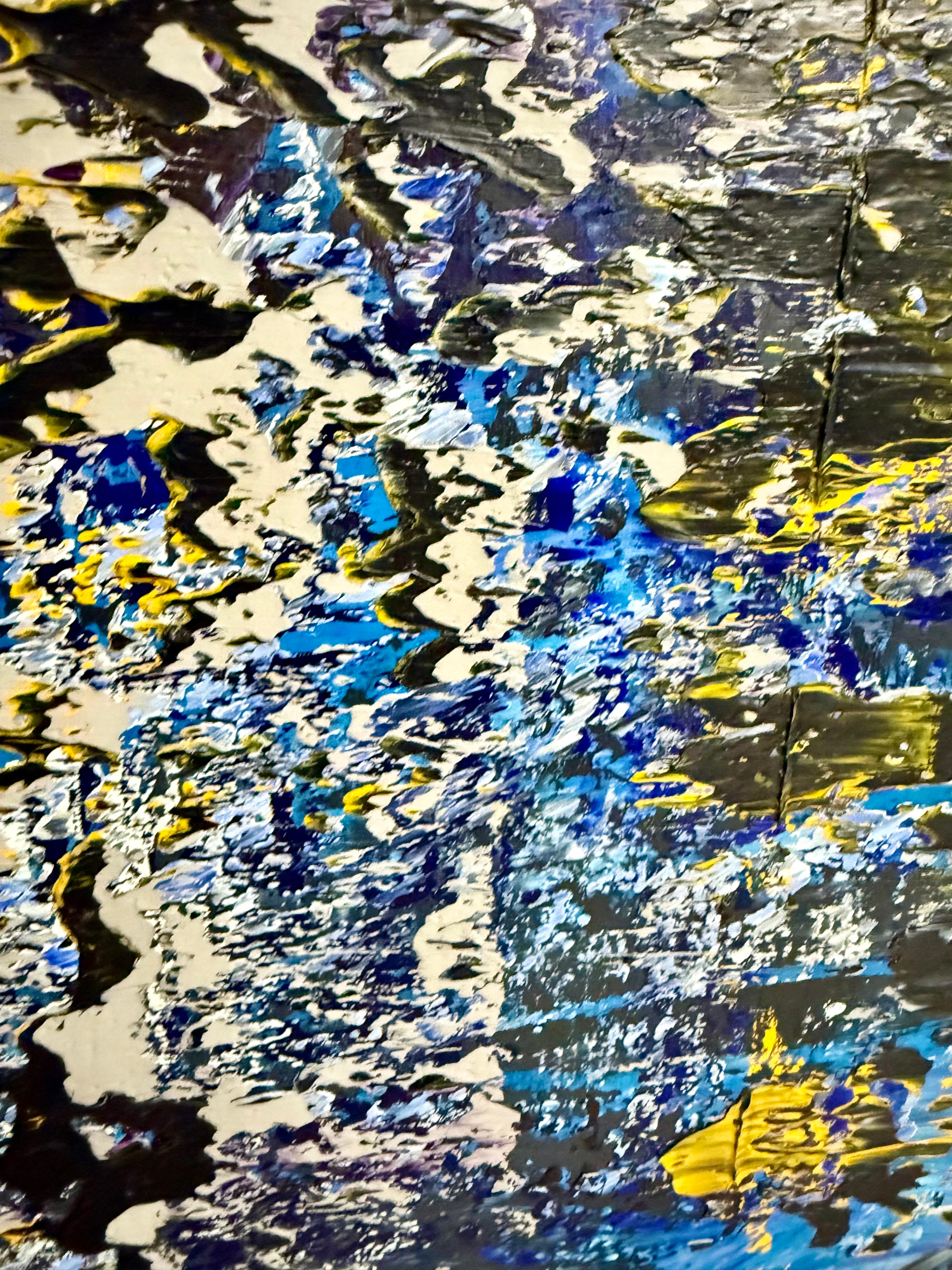 Grand diptyque latino-américain Peinture à l'huile moderniste abstraite Astor Milan Salcedo en vente 2