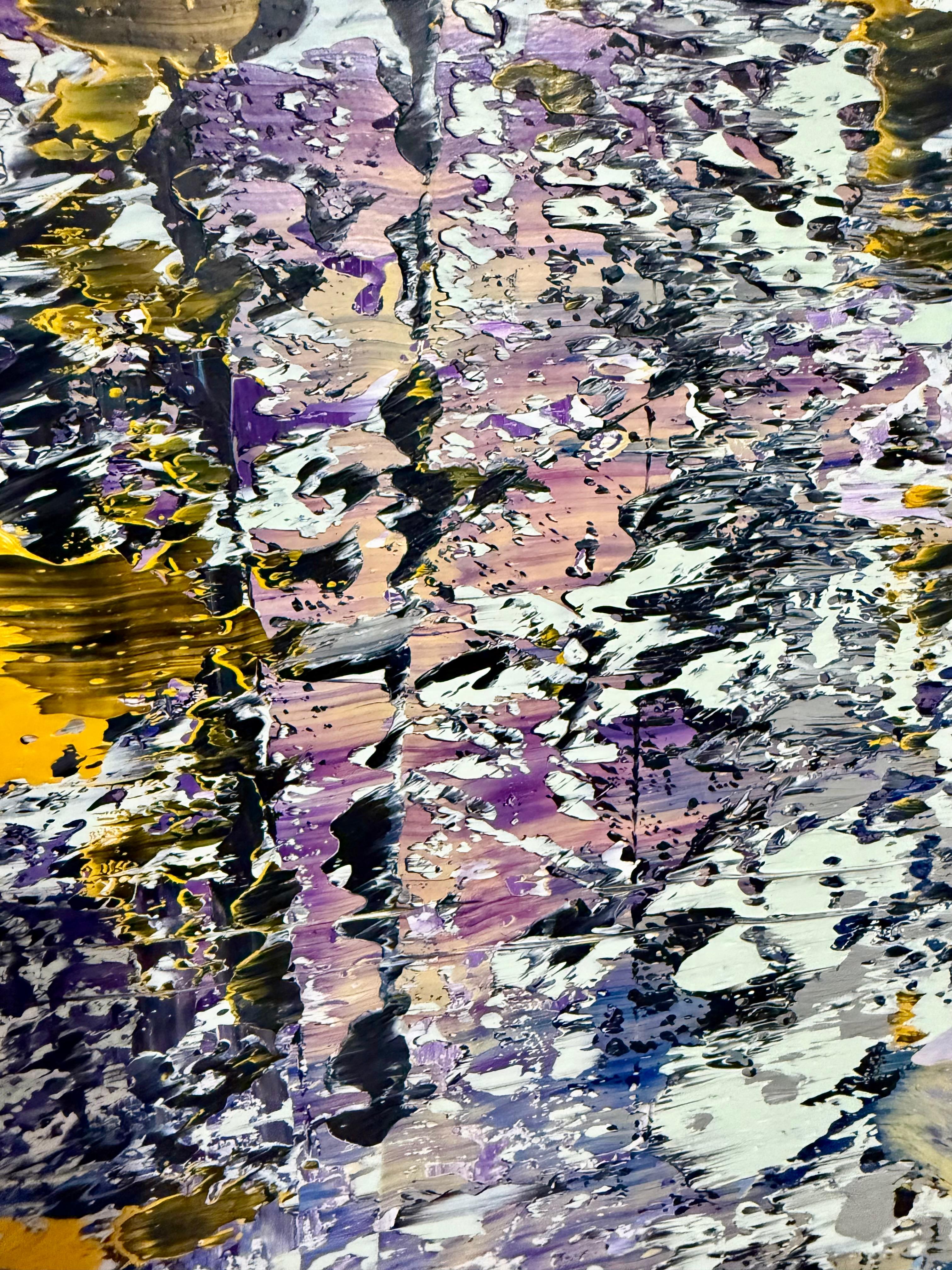 Grand diptyque latino-américain Peinture à l'huile moderniste abstraite Astor Milan Salcedo en vente 3