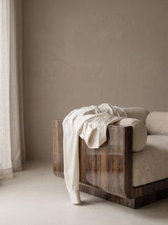 ASTORIA - Rosewood Burl Lounge Chair with high-glossy effect