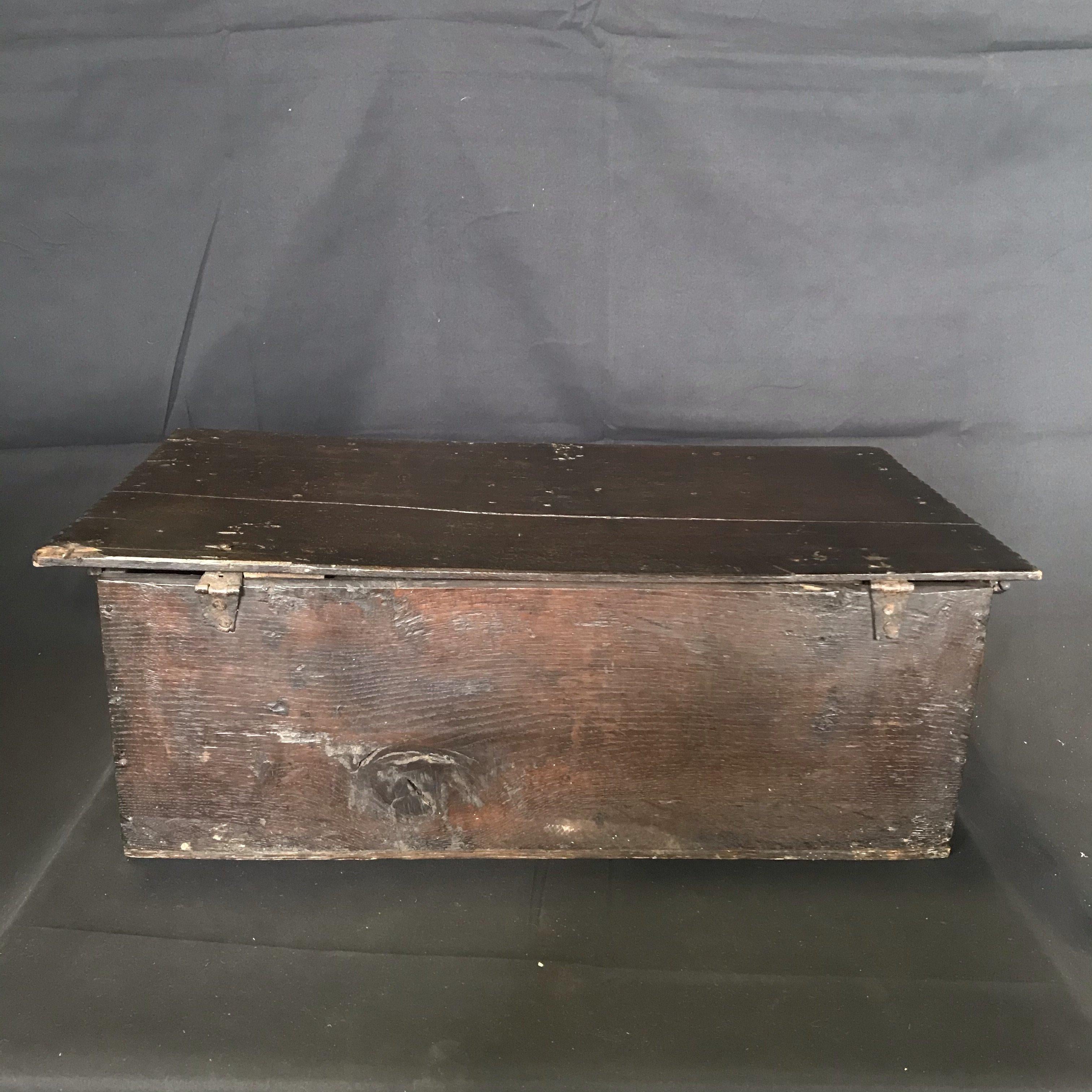 Astounding Ancient British 17th Century Bible Box For Sale 1