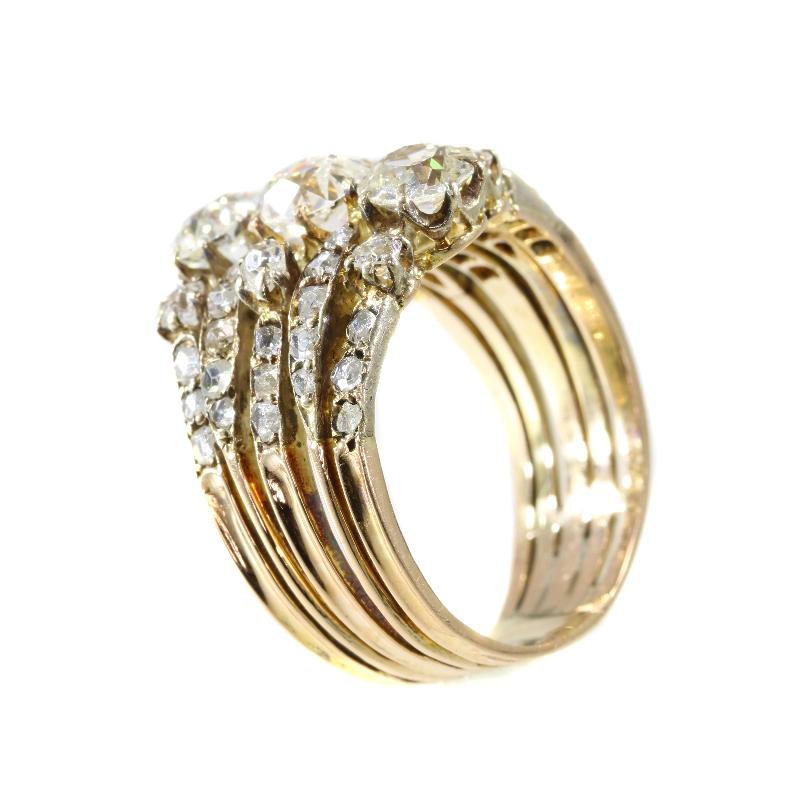 Astounding Victorian Diamond Ring with a Total Diamond Weight of 2.70 Carat 1