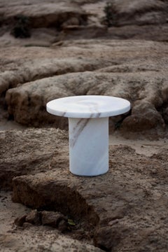 Astra Cocktail Table in Mist White Marble