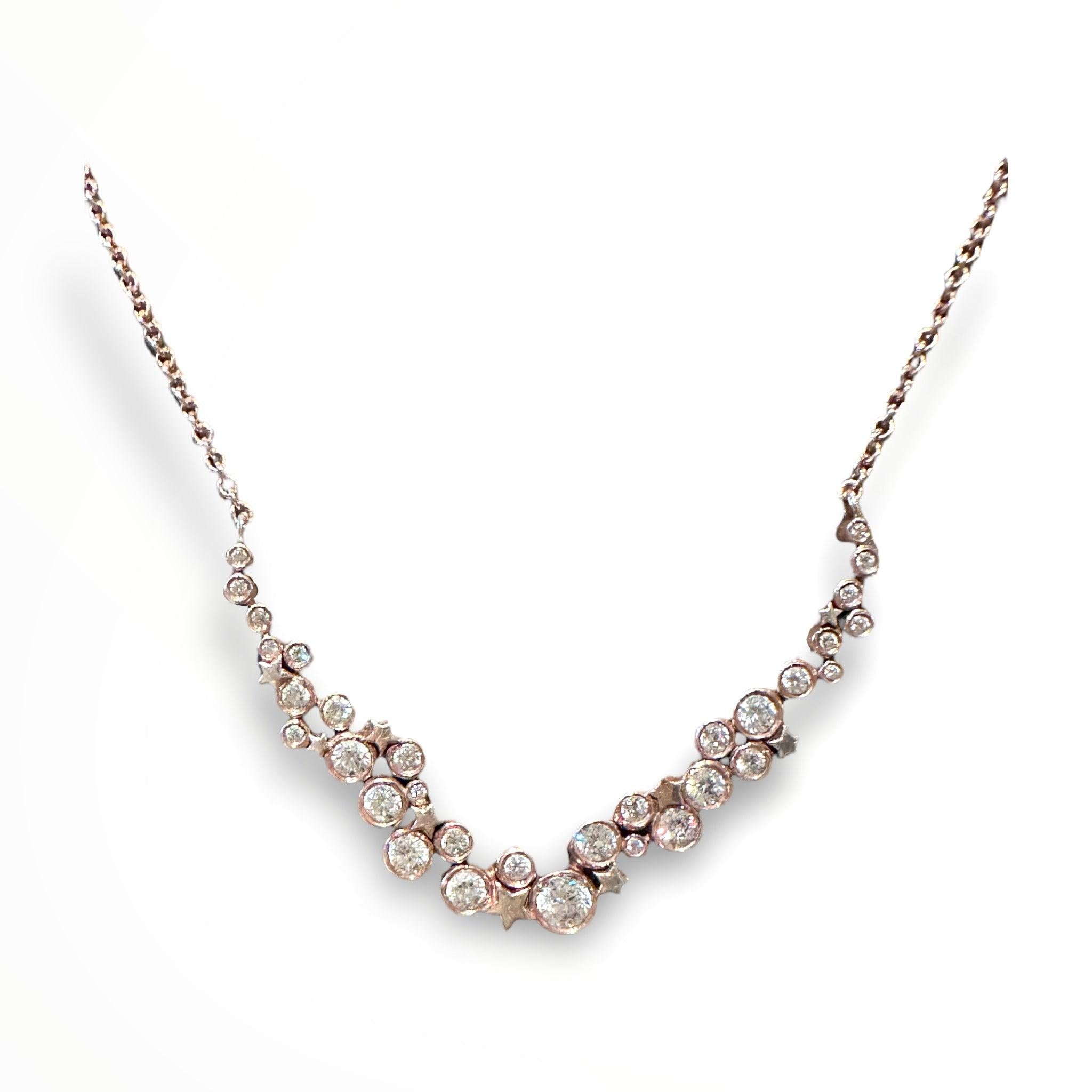 Women's Cyclades Diamond Constellation Necklace in Gold